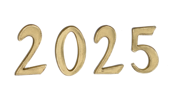 Osterkerzen-Verzierung, Ziffernsatz "2025"